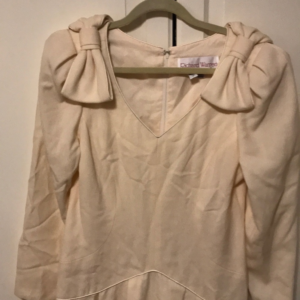 Vintage Richard warren cream dress. Size 10